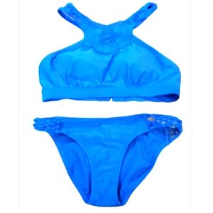 Jessica Simpson bikini padded top lace on bottoms